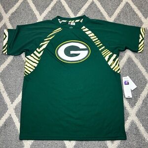 Green Bay Packers Shirt Mens Small Green Short Sleeves NFL Football